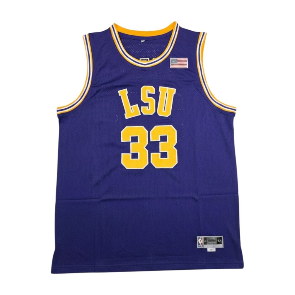 Shaquille O'Neal LSU Tigers 33 Basketball Jersey Purple Mens XXL Shaq College - Picture 2 of 9